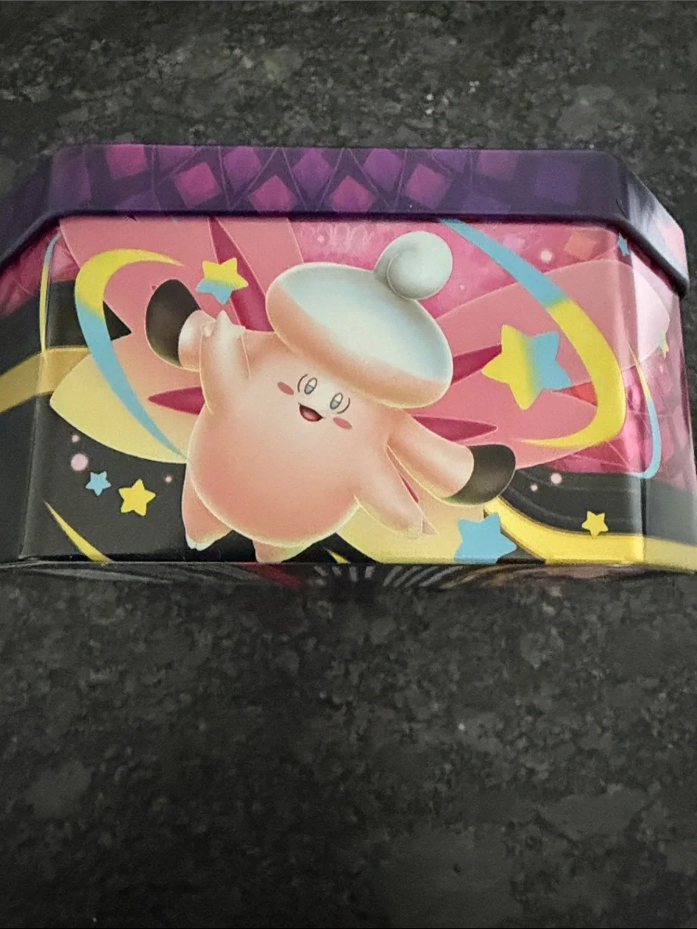 Empty Trading Card Game Gengar Tin - Purple Collector's Storage